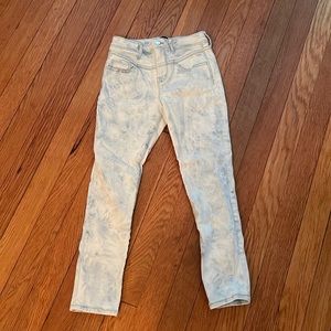 Worn twice, GAP acid washed jeans.  Smoke free home.